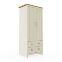 Timber Art Design Lisbon 2 Door 2 Drawer Wardrobe in Cream - thumbnail 4