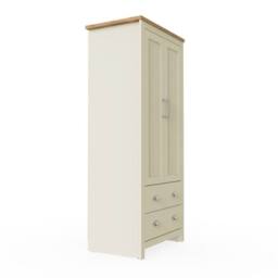 Timber Art Design Lisbon 2 Door 2 Drawer Wardrobe in Cream - thumbnail 5