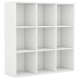 Berkfield Home Book Cabinet White 98x30x98 cm Engineered Wood - Size: 98 x 30 x 98 cm - thumbnail 1