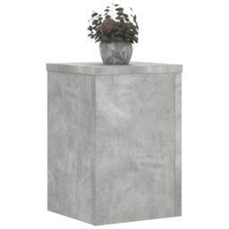 Berkfield Home Plant Stands 2 pcs Concrete Grey 25x25x35 cm Engineered Wood - Size: 25 x 25 x 35 cm - thumbnail 3
