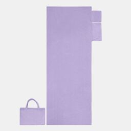 OHS Beach Towel Bag Microfibre Quick Dry Absorbent Bath Large Travel Spa in Lilac - thumbnail 4