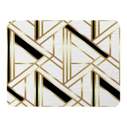 Benjamin Tate Design Golden Art Deco Blanket in Natural - Size: 120 cm x 150 cm - thumbnail 1