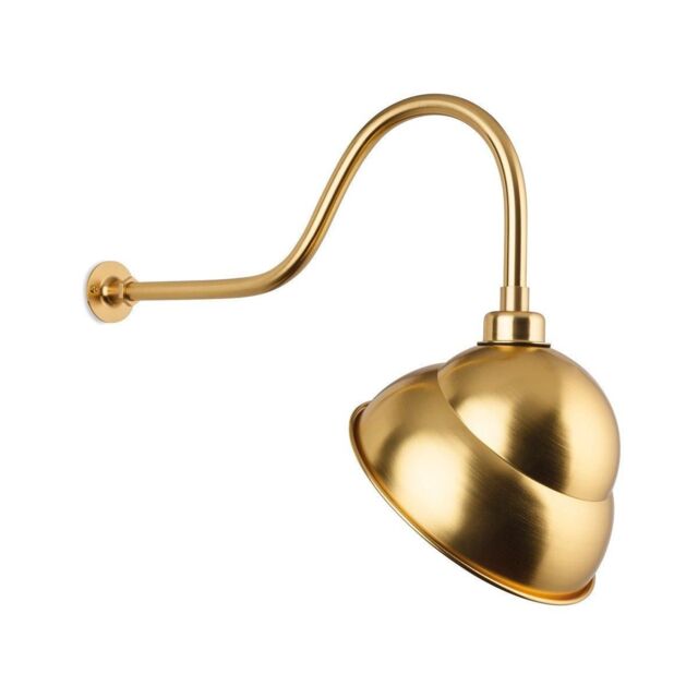 Netlighting Sign 1 Light Outdoor Light Outdoor 9' Reflector Brass IP43 E27 in Gold