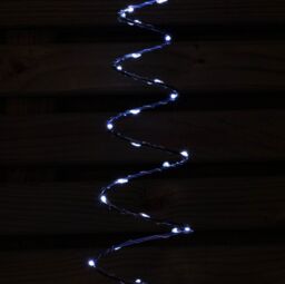 Samuel Alexander 30cm Set of 4 Light up Silver Spiral Christmas Tree Garden Path Lights with 200 White LEDs - thumbnail 6