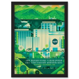 Artery8 NASA Jet Propulsion Laboratory California Framed Wall Art Picture A4 in Black - thumbnail 1