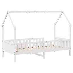 Berkfield Home Kids' House Bed Frame without Mattress White 90x190 cm Single Pine - thumbnail 6