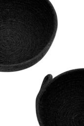 Orsina Lidi Set Of Two Jute Baskets, Round storage baskets in Black - thumbnail 4