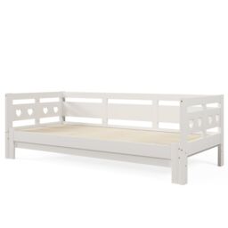 BTM Wooden Sofa Bed Single Daybed White 90x190cm with Pull Out Trundle - thumbnail 9