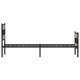 Berkfield Home Metal Bed Frame without Mattress Sonoma Oak 80x200 cm in Brown - thumbnail 5