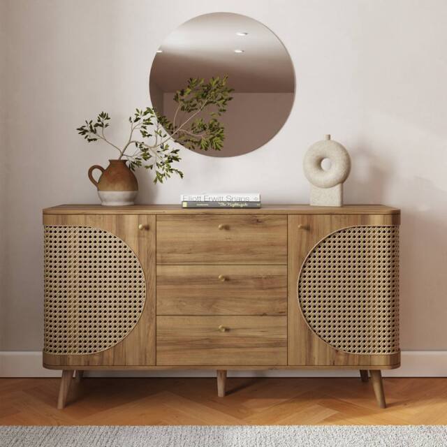 GFW Sorrel Rattan Large Sideboard in Brown - image 1