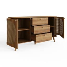 GFW Sorrel Rattan Large Sideboard in Brown - thumbnail 3