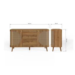 GFW Sorrel Rattan Large Sideboard in Brown - thumbnail 6