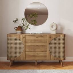 GFW Sorrel Rattan Large Sideboard in Brown - thumbnail 1