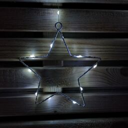 Samuel Alexander 1.2m Battery Operated Christmas Star Curtain Lights with 140 White LEDs - thumbnail 2