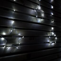 Samuel Alexander 1.2m Battery Operated Christmas Star Curtain Lights with 140 White LEDs - thumbnail 4