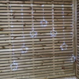 Samuel Alexander 1.2m Battery Operated Christmas Star Curtain Lights with 140 White LEDs - thumbnail 5