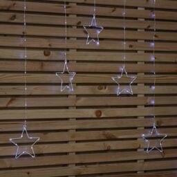 Samuel Alexander 1.2m Battery Operated Christmas Star Curtain Lights with 140 White LEDs - thumbnail 7