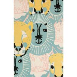 Wyld and Coco Kids Safari Rug 80 x 150 cm Multicolour Low-Pile - Size: 80 cm x 150 cm - thumbnail 2