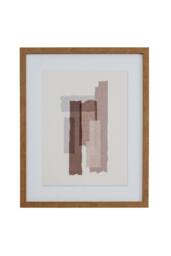KDMD Terran Art Mounted in Wooden Frame - Elegant Contemporary Wall Art in Brown - thumbnail 1
