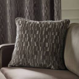 Paoletti Manhattan Velvet Cushion in Natural - Size: 50 cm x 50 cm