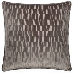 Paoletti Manhattan Velvet Cushion in Natural - Size: 50 cm x 50 cm - thumbnail 2