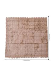 Living and Home Sleek Textured Plush Sofa Cover in Brown - Size: 90 cm x 90 cm - thumbnail 7