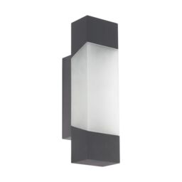 Loops IP44 Outdoor Wall Light Anthracite Porch Accent Lamp 4.8W Built in LED - thumbnail 1