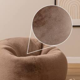 icon Kingston Faux Fur Classic Dome Bean Bag in Brown - Size: Medium - thumbnail 8