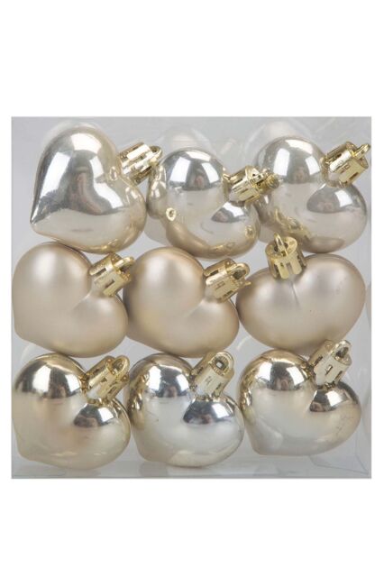 VFM e-Store Christmas Tree Decoration Ornament X 9 4cm Champagne in Ivory - image 1