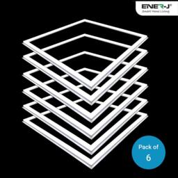 ENER-J Pack of 6 LED Borderline 60x60 40W 4000 Lumens 6000K 3 yrs warranty Pa in White - thumbnail 4