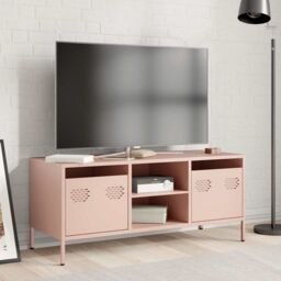 Berkfield Home TV Cabinet Pink 101.5x39x43.5 cm Cold-rolled Steel - thumbnail 3