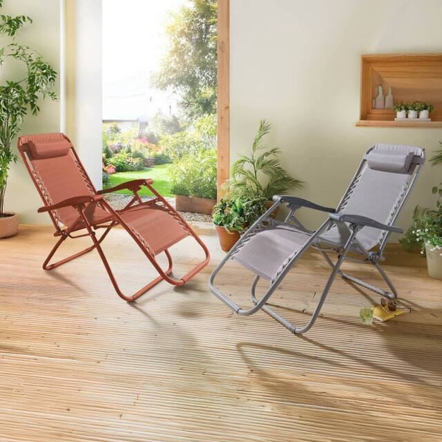Gainsborough Zero Gravity Reclining Garden Chair with Locking Position in Terracotta - image 1