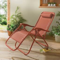 Gainsborough Zero Gravity Reclining Garden Chair with Locking Position in Terracotta - thumbnail 2