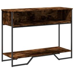 Berkfield Home Console Table Smoked Oak 100x35x74.5 cm Engineered Wood in Brown