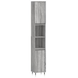 Berkfield Home 3 Piece Bathroom Furniture Set Grey Sonoma Engineered Wood - thumbnail 5