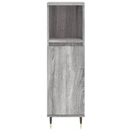 Berkfield Home 3 Piece Bathroom Furniture Set Grey Sonoma Engineered Wood - thumbnail 8