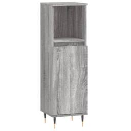 Berkfield Home 3 Piece Bathroom Furniture Set Grey Sonoma Engineered Wood - thumbnail 7