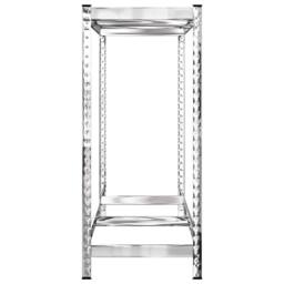 Berkfield Home 2-Layer Tire Rack 4 pcs Silver 110x40x110 cm Steel - Size: 110 x 40 x 110 cm - thumbnail 6