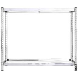 Berkfield Home 2-Layer Tire Rack 4 pcs Silver 110x40x110 cm Steel - Size: 110 x 40 x 110 cm - thumbnail 5
