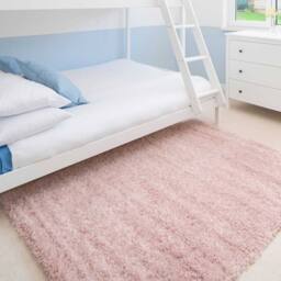 Kukoon Blush Pink Super Soft Shaggy Rug in Baby Pink - Size: 160 cm x 230 cm - thumbnail 2