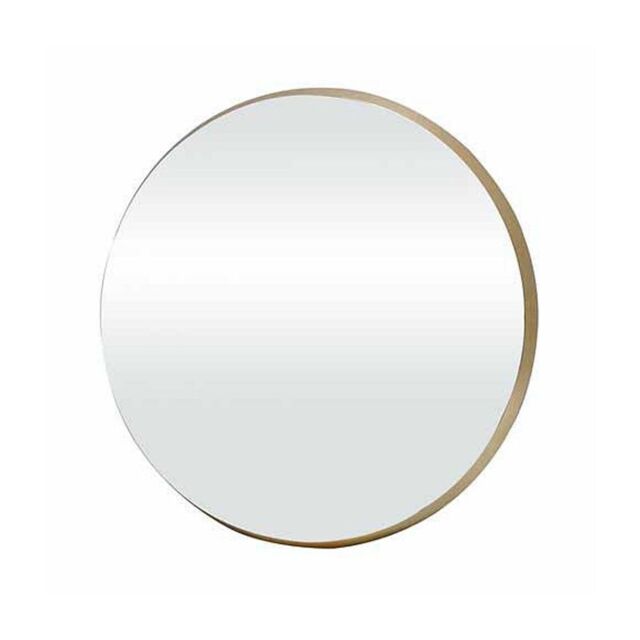 Minster Bevelled Round Mirror - L5 x W50 x H50 cm - Gold - Size: 1 Pack - image 1