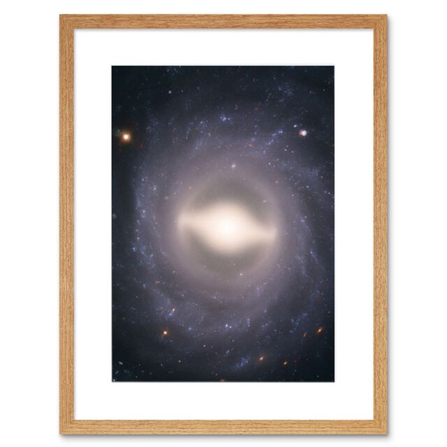Artery8 Wall Art Print Hubble Space Astronomy NGC 1015 Supernova Barred Spiral Galaxy w/ Symmetrical Arms A Black Hole & Star Forming Region Bright - image 1