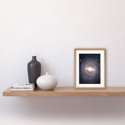 Artery8 Wall Art Print Hubble Space Astronomy NGC 1015 Supernova Barred Spiral Galaxy w/ Symmetrical Arms A Black Hole & Star Forming Region Bright - thumbnail 2