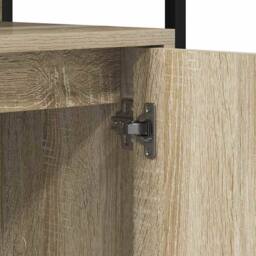 Berkfield Home Bathroom Sink Cabinet Sonoma Oak 80x30x60 cm Engineered Wood in Light Tan - Size: 80 x 30 x 60 cm - thumbnail 8