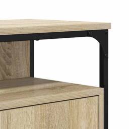 Berkfield Home Bathroom Sink Cabinet Sonoma Oak 80x30x60 cm Engineered Wood in Light Tan - Size: 80 x 30 x 60 cm - thumbnail 9