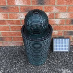 Monstershop Round Ball Solar Water Feature in Grey - thumbnail 5