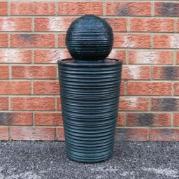 Monstershop Round Ball Solar Water Feature in Grey - thumbnail 8