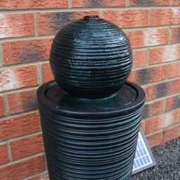 Monstershop Round Ball Solar Water Feature in Grey - thumbnail 9