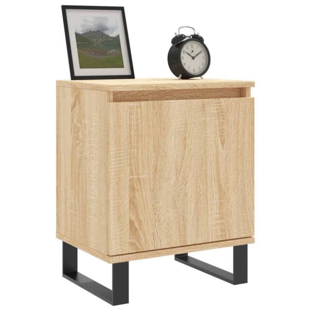 Berkfield Home Elegant Bedside Cabinets 2 pcs Sonoma Oak 40x30x50 cm Engineered Wood in Light Tan - Size: 40 x 30 x 50 cm - image 1