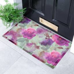 Artsy Mats Faded Floral Indoor Outdoor Doormat (70 x 40cm) - Size: 40 cm x 70 cm - thumbnail 1